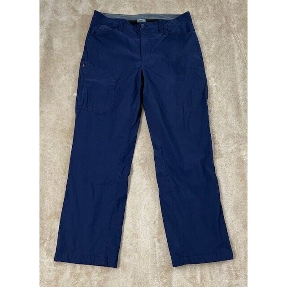 Eddie Bauer Fleece Lined Tech Nylon Pants Men's‎ Size 36x30 Blue Thermal EUC